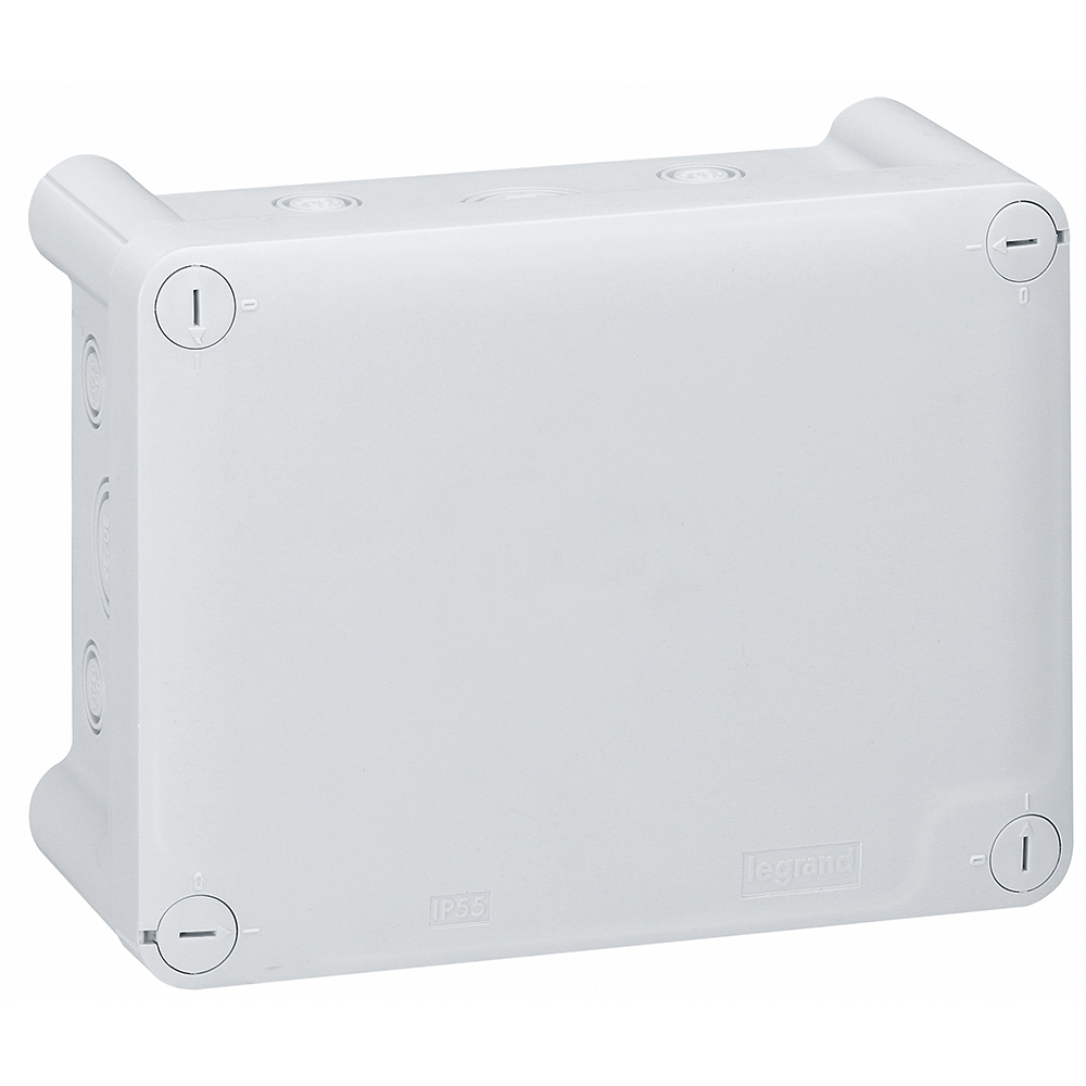 LEGRAND 092044, Doză Plexo IP55, IK07, 155×110×74 mm, Cu intrări predecupate pentru presetupe ISO