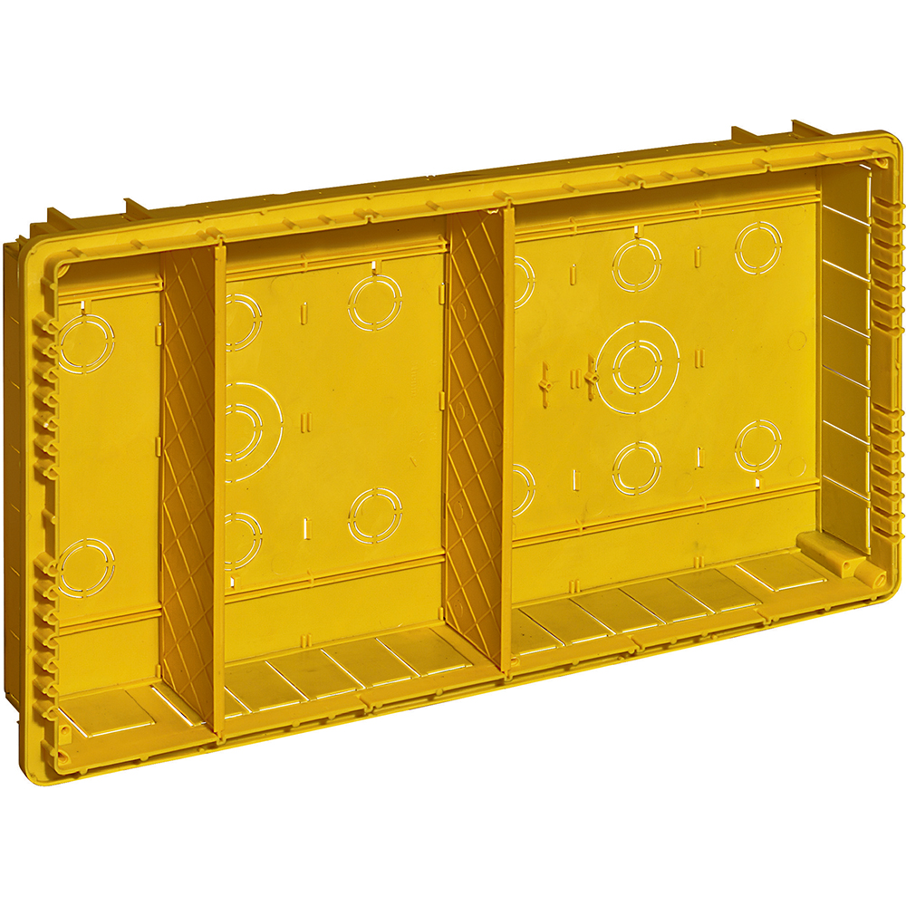 BTICINO 16211, Flush-Mounted Junction Box 520×289×70 mm, 3 Compartments + Separate Compartment, with Cover And Screws