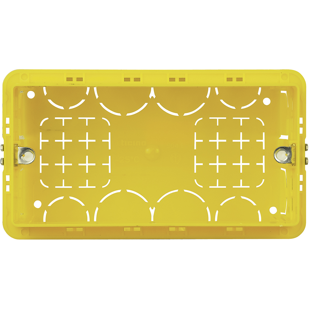 BTICINO 504E, Italian Standard Device Box, for Masonry, 4 Modules, Flush Mounting