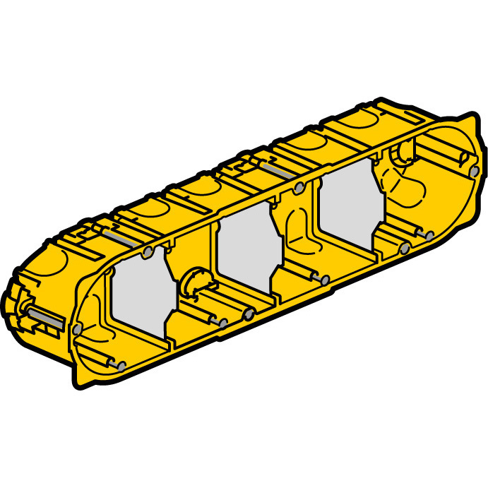 BTICINO 080044, Doză aparataj Batibox, 4 posturi sau 8/10 module, Gips-carton, Adâncime 40 mm, Montaj îngropat