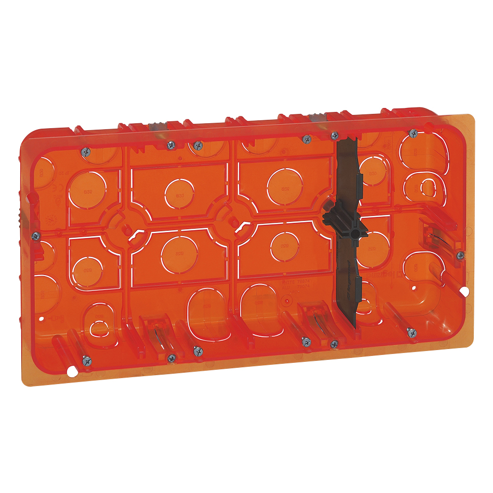 LEGRAND 080128, Doză aparataj universală, 2×10 module, Adâncime 50 mm, Montaj îngropat