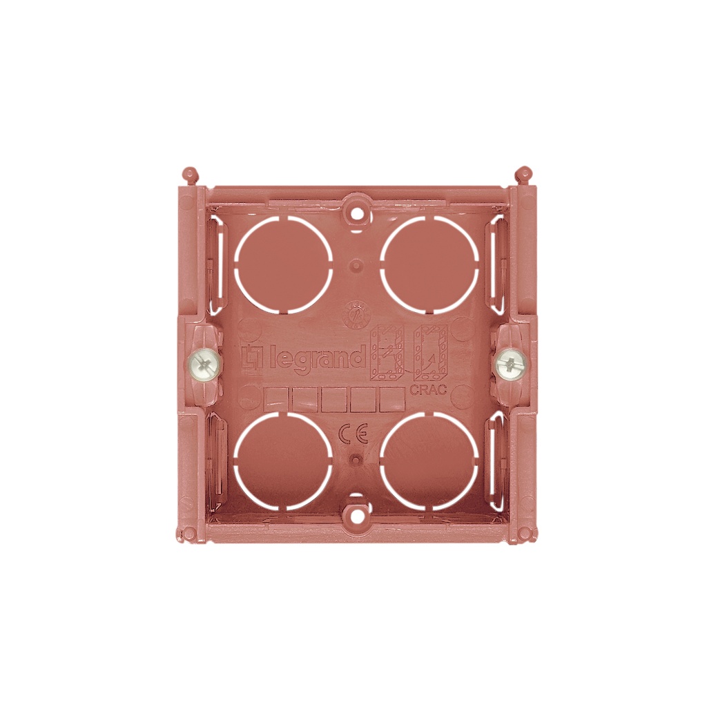 BTICINO 080141, Batibox Flush‑Mount Box, 1 Gang, 40 mm Depth, for Masonry