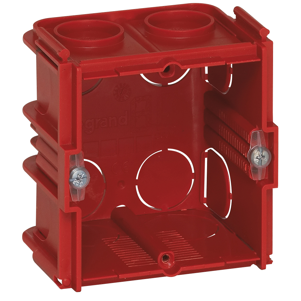 BTICINO 080151, Batibox Device Box, 1 Gang, Masonry, 65×65 mm, 50 mm Depth, Flush Mounting