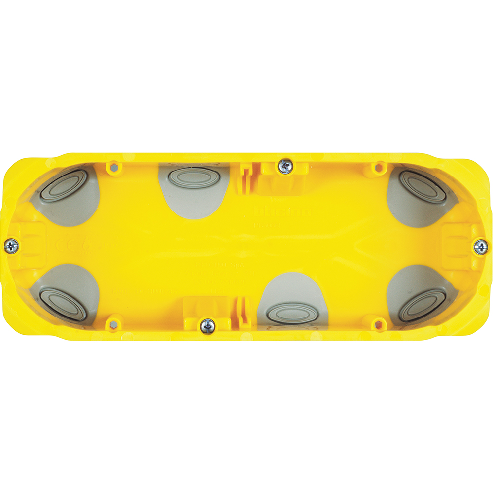 BTICINO PB506N, Bticino Italian Standard Device Box, Plasterboard, 6 Modules, 50 mm Depth, Flush Mounting