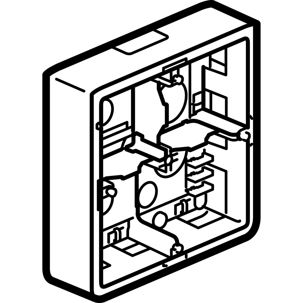 LEGRAND 080274, Doză montaj aparent Mosaic, 2×5 sau 2×2×2 module, Control iluminat ambianță, Adâncime 46 mm