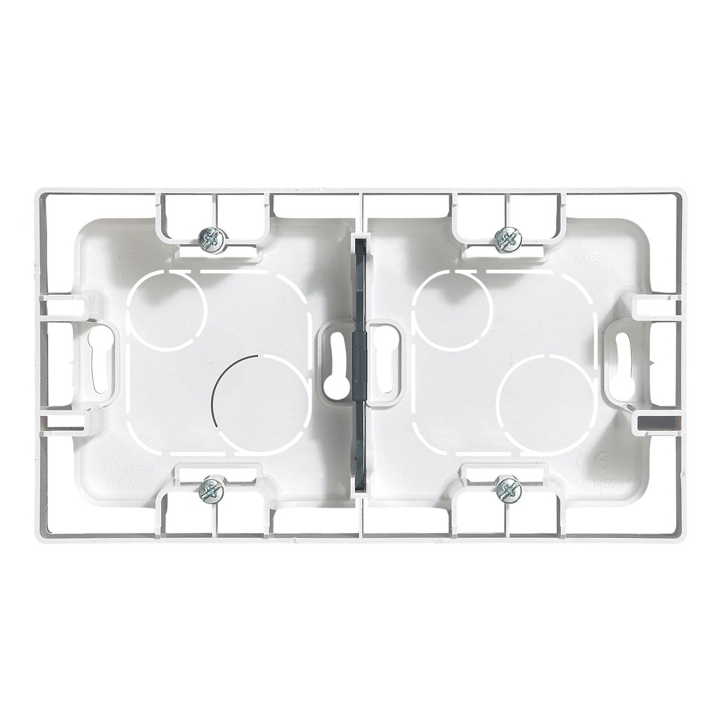 LEGRAND 664799, Niloé Surface Box, 2 Gangs, White