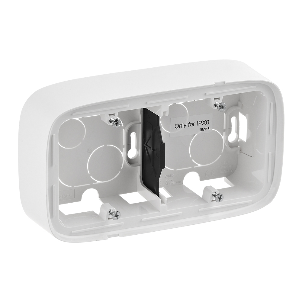 LEGRAND 755552, Doză montaj aparent Valena Allure, 2 posturi, 166×95.5×44.8 mm, Alb