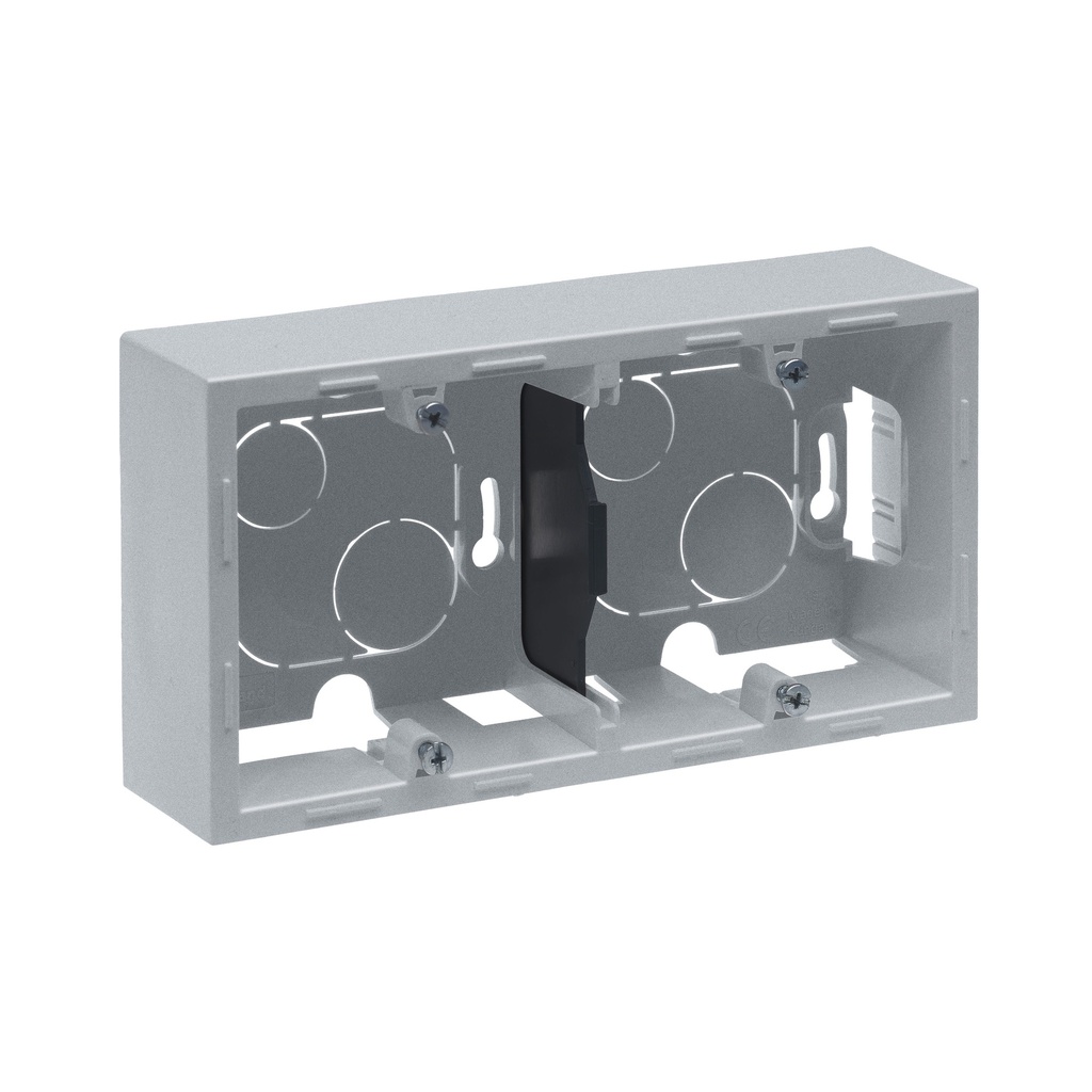 LEGRAND 721395, Surface Box, 2 Gangs, Aluminium