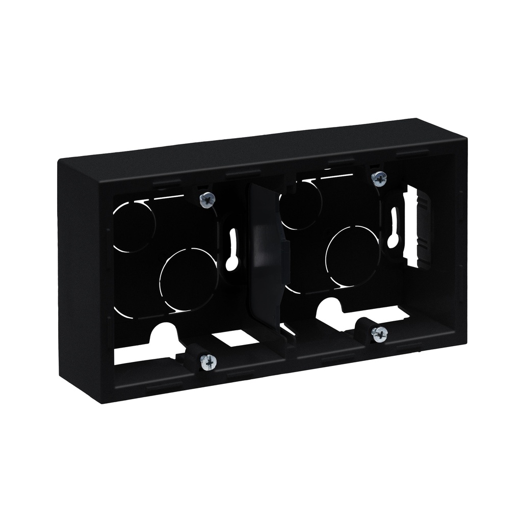LEGRAND 721495, Doză montaj aparent, 2 posturi, Negru