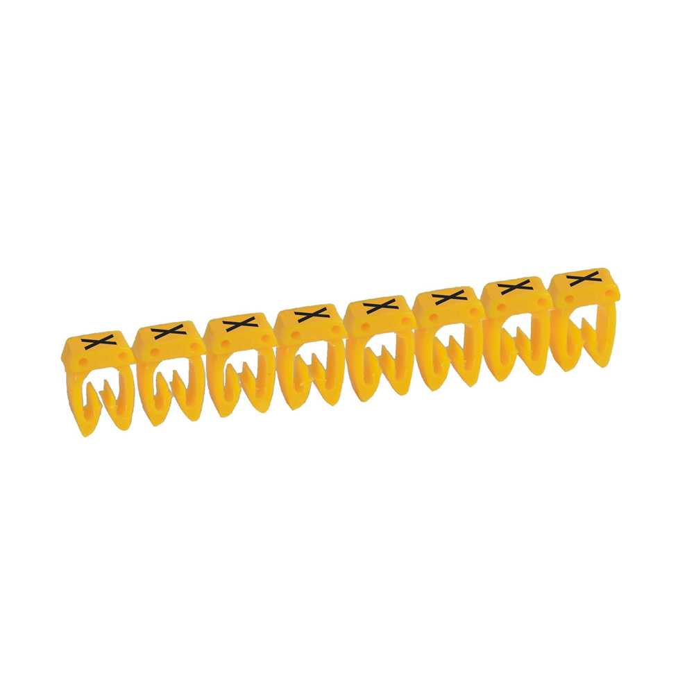 LEGRAND 038383, Reper cab 3, Pentru secțiune 4–6 mm², Litera "X"