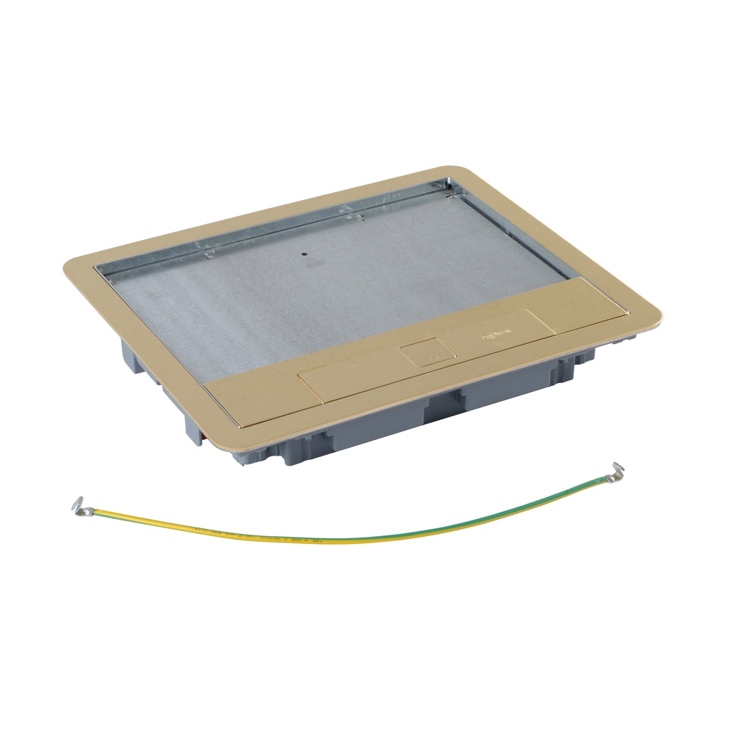Legrand 088007, Cadru și capac pentru doză de pardoseală standard, Finisaj oțel inoxidabil, 12/18 module