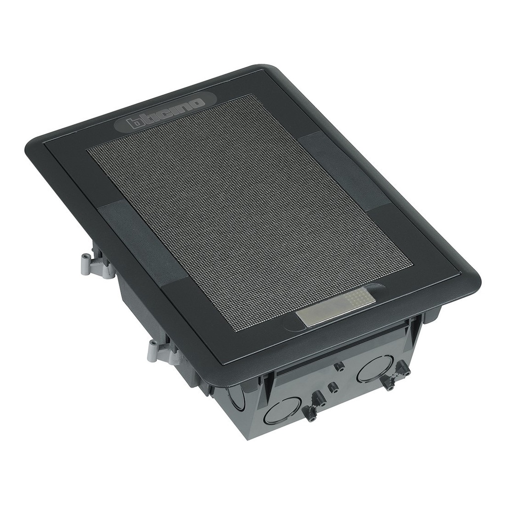 Bticino 150701, Floor Box-Hinged Lid with Compartment, 8/10 Modules