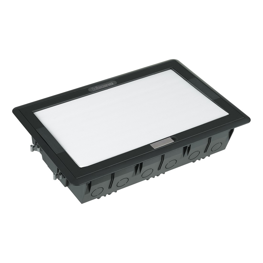Bticino 150705, Floor Box-Hinged Lid with Compartment, 24/30 Modules