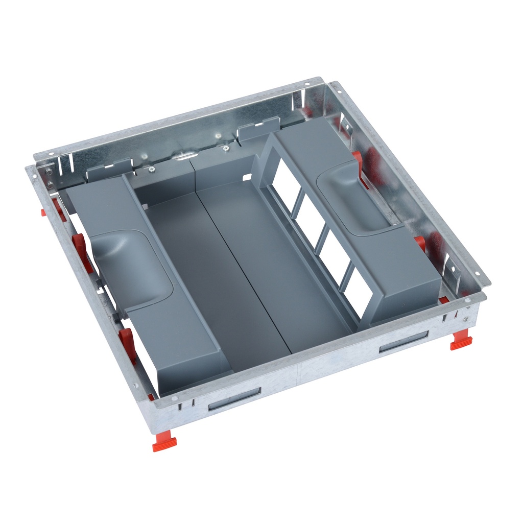 Legrand 088025, Doză de pardoseală standard, Configurație 2 × 8 module, Suport vertical