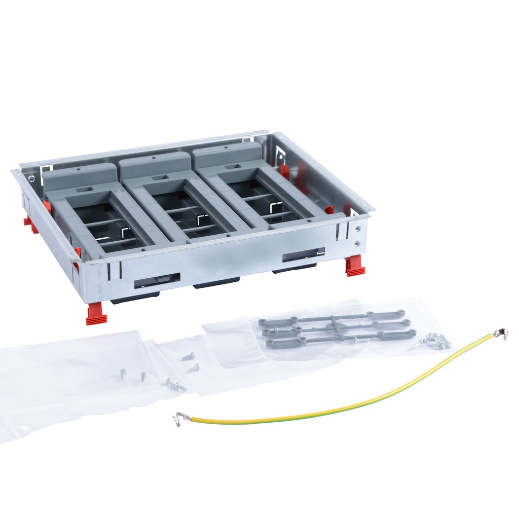LEGRAND 088031, Standard Floor Box, Configuration 3x6 Modules, Fixed Horizontal Support