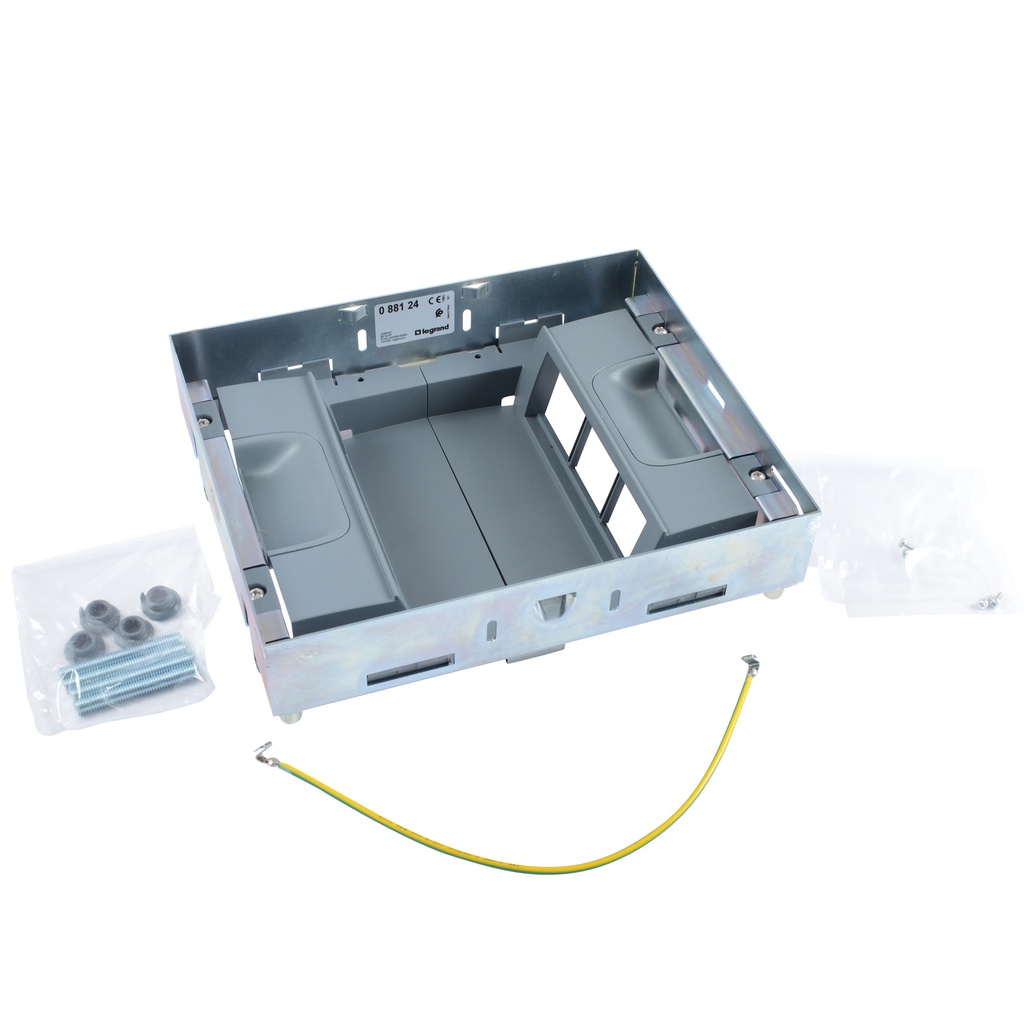 Legrand 088124, Doză de pardoseală metalică tip avansat, 12 module, Suport aparataj vertical