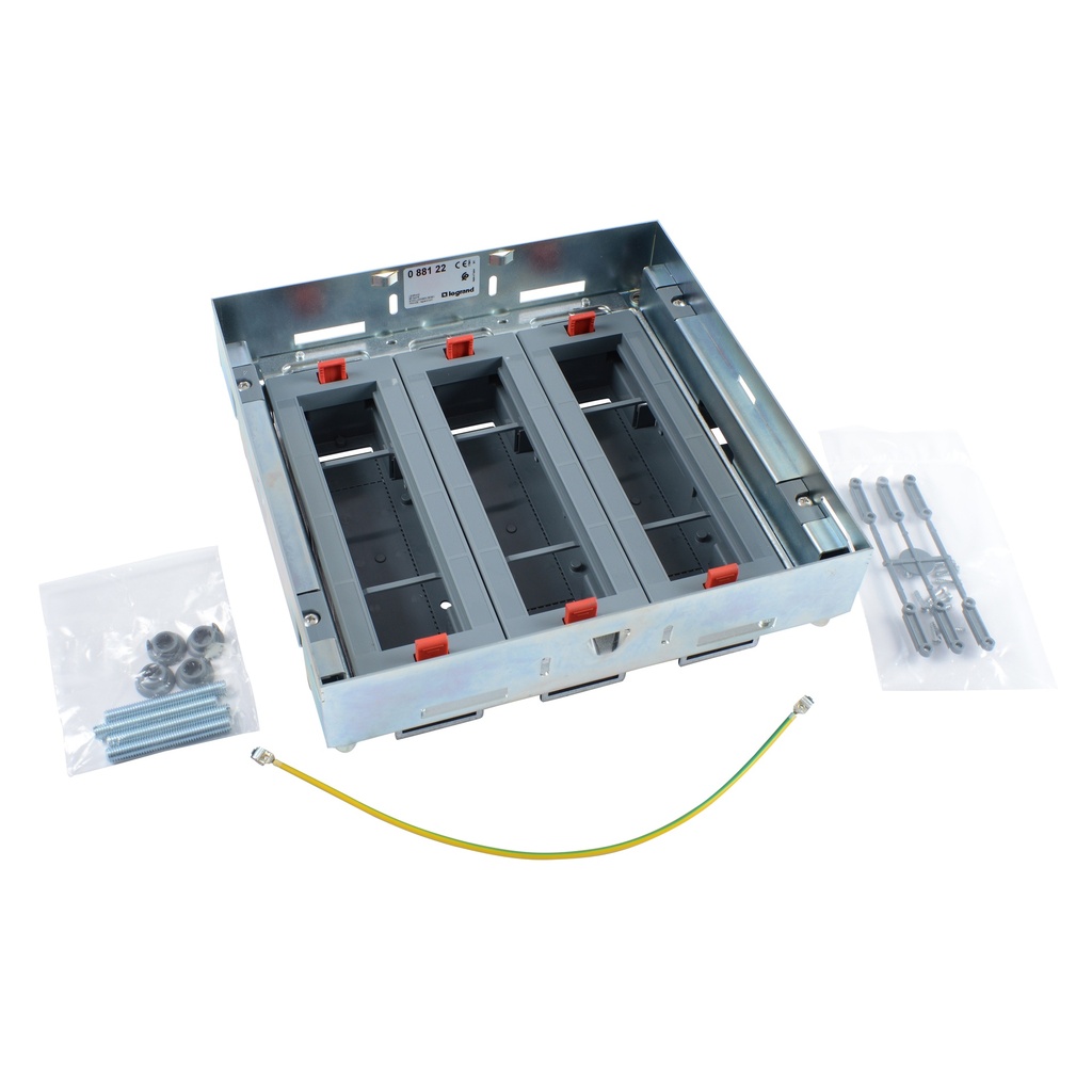 LEGRAND 088122, Advanced Metal Floor Box, 24 Modules, Horizontal Device Support