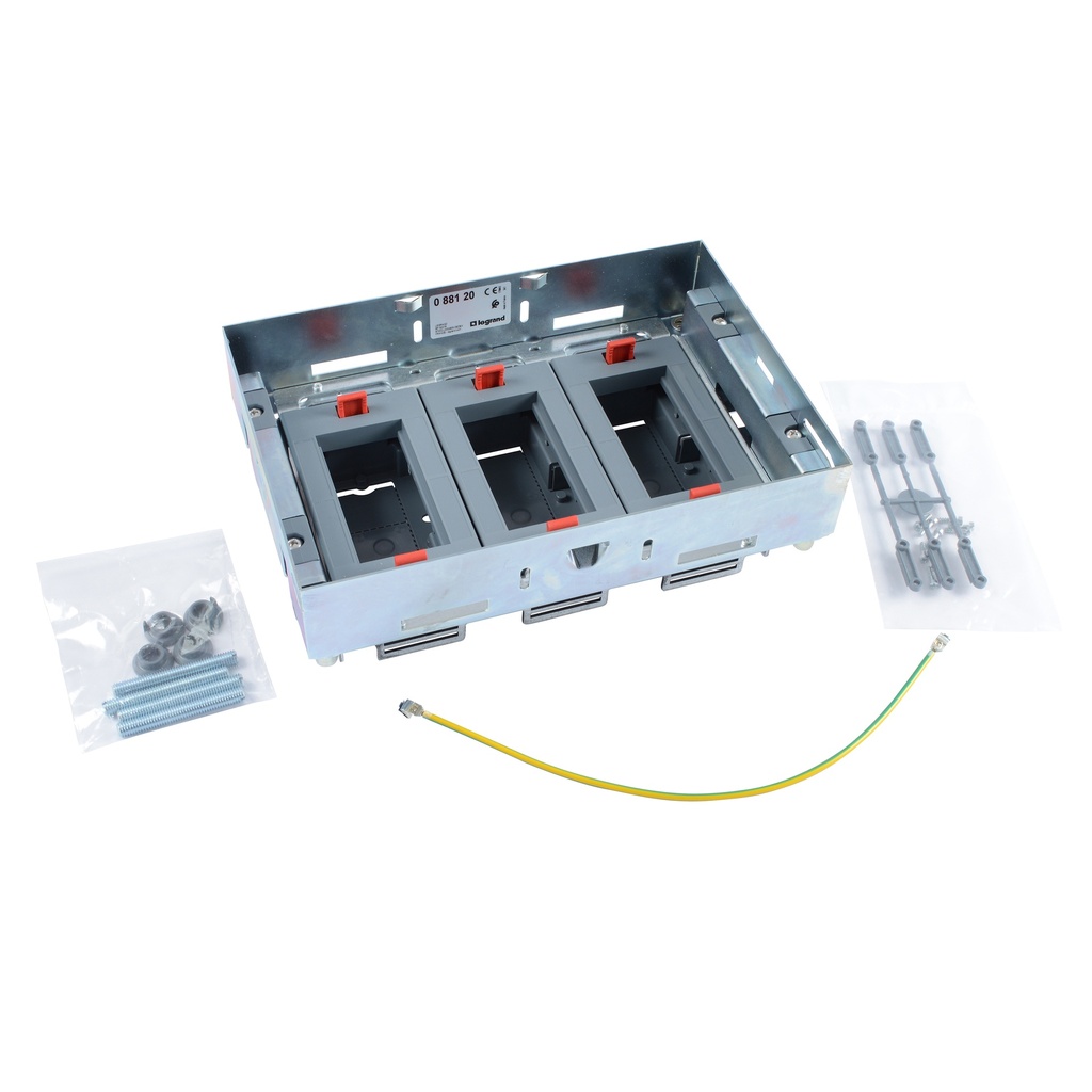 LEGRAND 088120, Advanced Metal Floor Box, 12 Modules, Horizontal Device Support