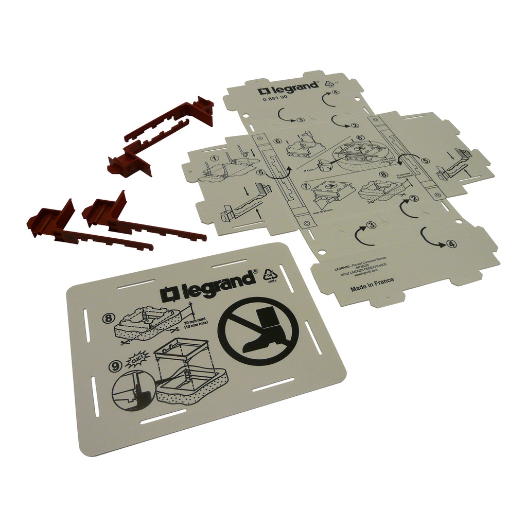 LEGRAND 088190, Renovation Support Box for Universal Floor Box, 8/12 Modules