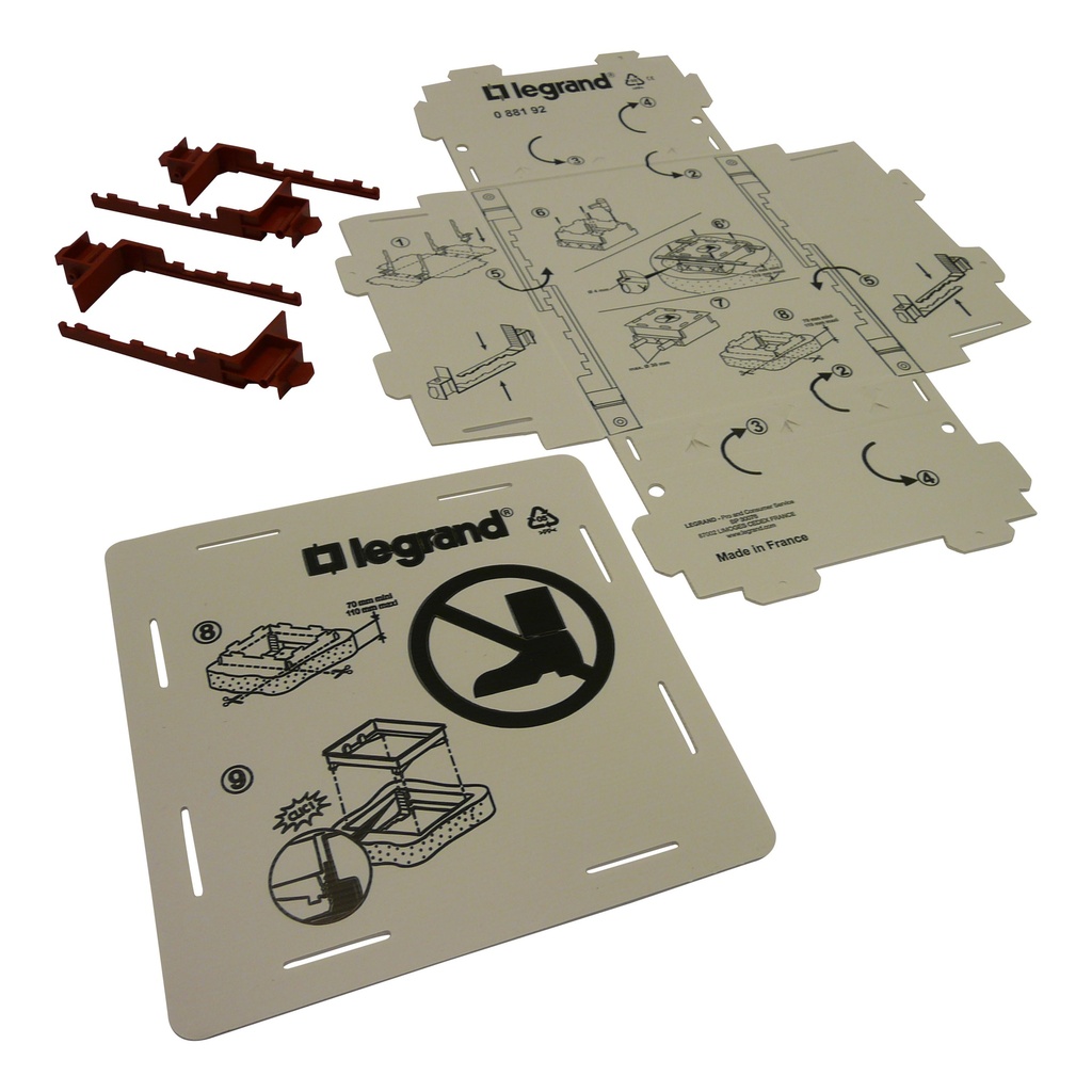 LEGRAND 088192, Renovation Support Box for Universal Floor Box, 16/24 Modules