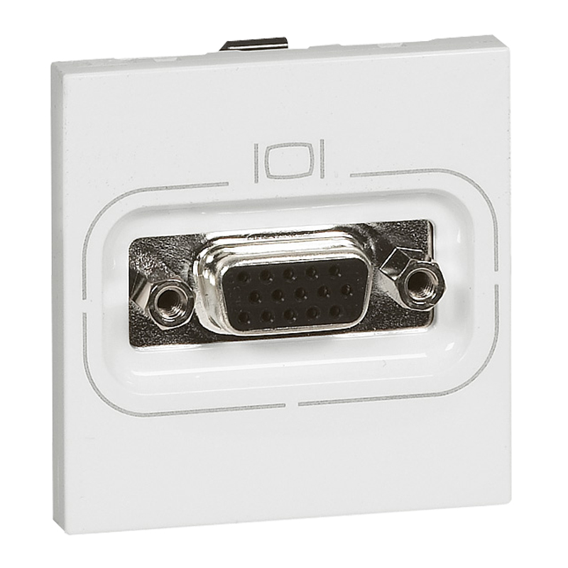 LEGRAND 078757, HD15 Female Connector Socket, Screw Mounting, 2 Modules, White