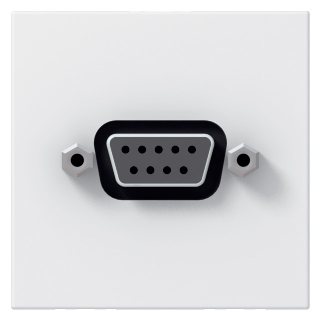 LEGRAND 078765, Priză SUB-D, 9 contacte, 2 module, Conexiune cu șuruburi pentru RS232