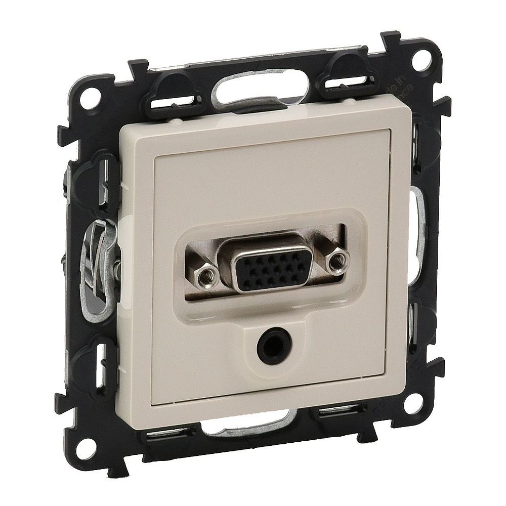 LEGRAND 753270, HD15 + 3.5 mm Jack Socket, Ivory
