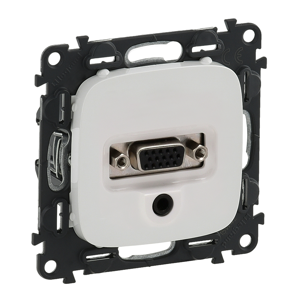 LEGRAND 754705, HD15 + 3.5 mm Jack Socket Valena Allure, White