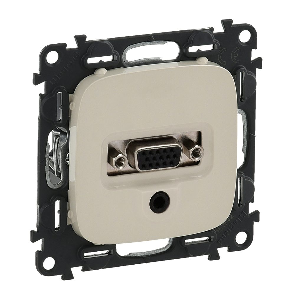 LEGRAND 754706, HD15 + 3.5 mm Jack Socket Valena Allure, Ivory