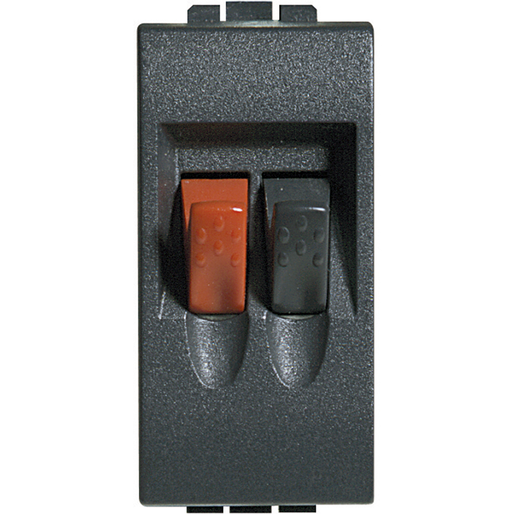 BTICINO L4294, Audio-Video Speaker Connector Living Light, Anthracite, 1 Module