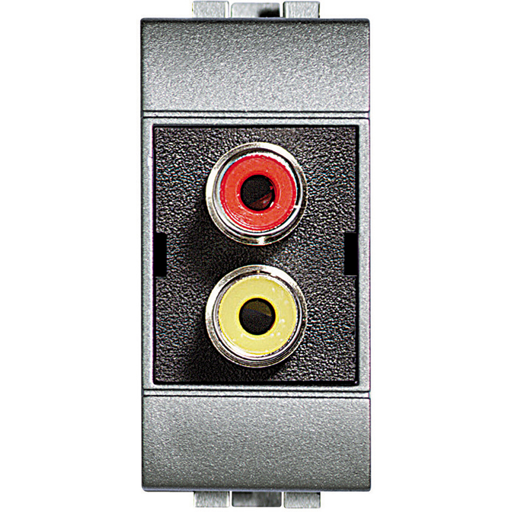 BTICINO NT4269R, Conector RCA dublu Living Light, Tehnic, 1 modul