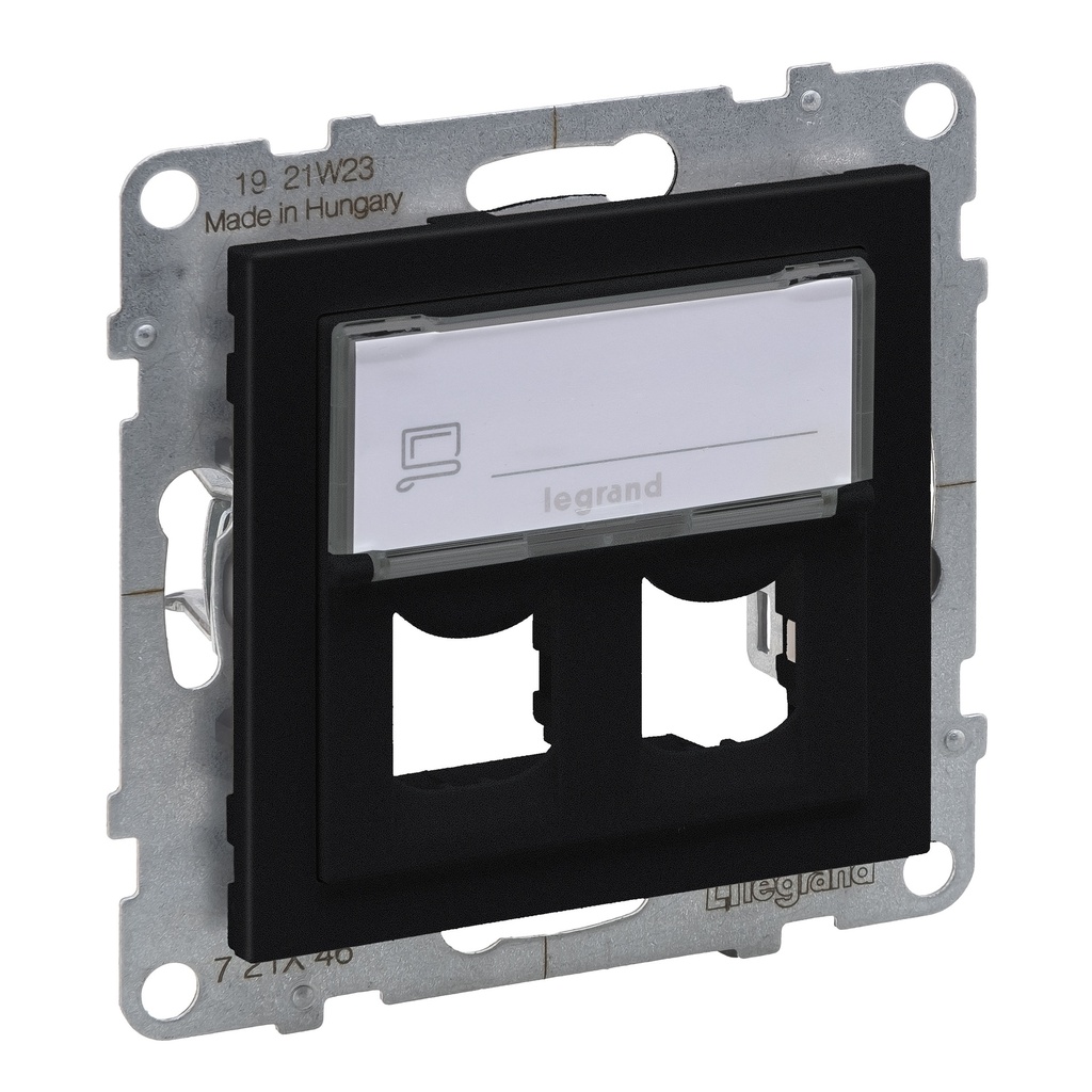 LEGRAND 721446, Double Systimax Adaptor, Black
