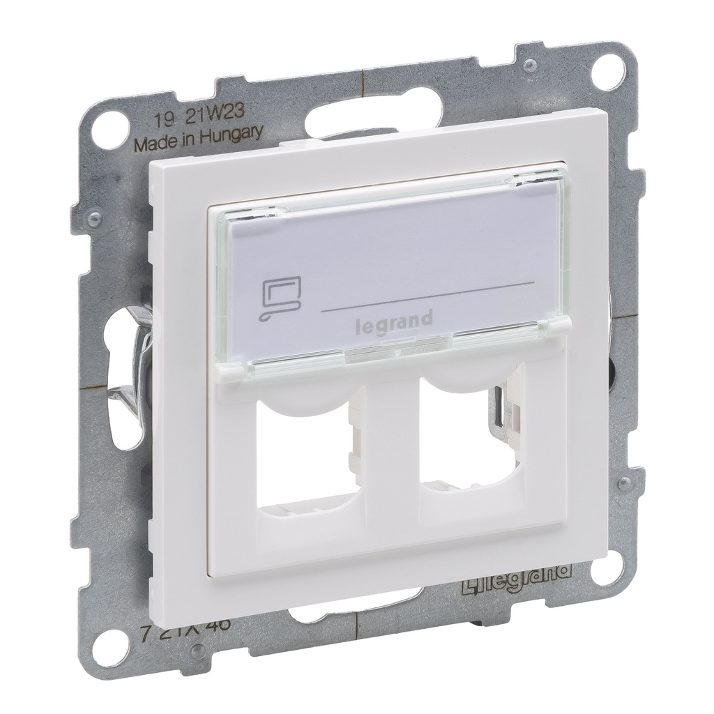 LEGRAND 721146, Double Systimax Adaptor, White