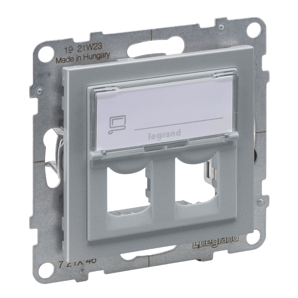 LEGRAND 721346, Double Systimax Adaptor, Aluminium