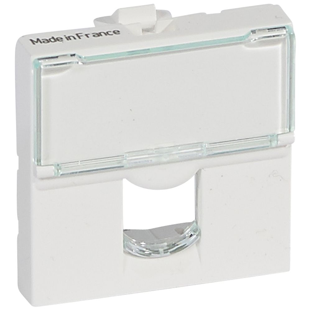 LEGRAND 078602, Placă frontală Mosaic pentru conector Systimax simplu, 2 module, Alb