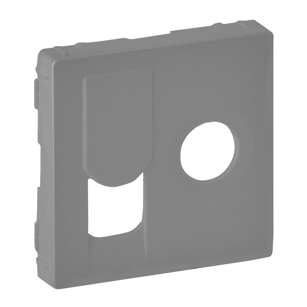 LEGRAND 754832, Capac priză TV 0-2400 MHz + RJ45 Cat.6 UTP Valena Life, Aluminiu
