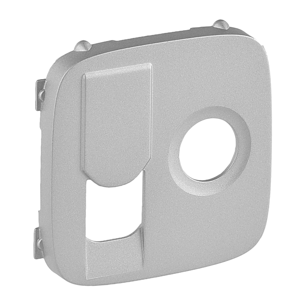 LEGRAND 754837, Capac priză TV 0-2400 MHz + RJ45 Cat.6 UTP Valena Allure, Aluminiu