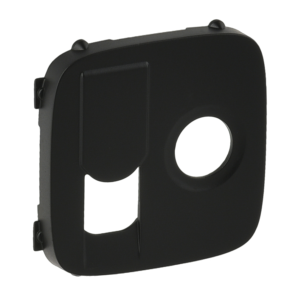 LEGRAND 754838, TV Socket 0-2400 MHz + RJ45 Cat.6 UTP Cover Valena Allure, Black