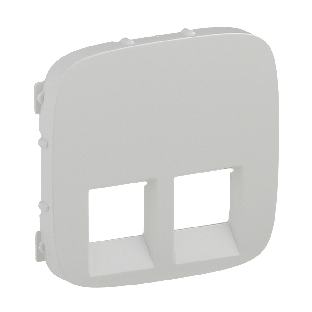 LEGRAND 755425, Double RJ45/RJ11 Socket Cover Valena Allure, White