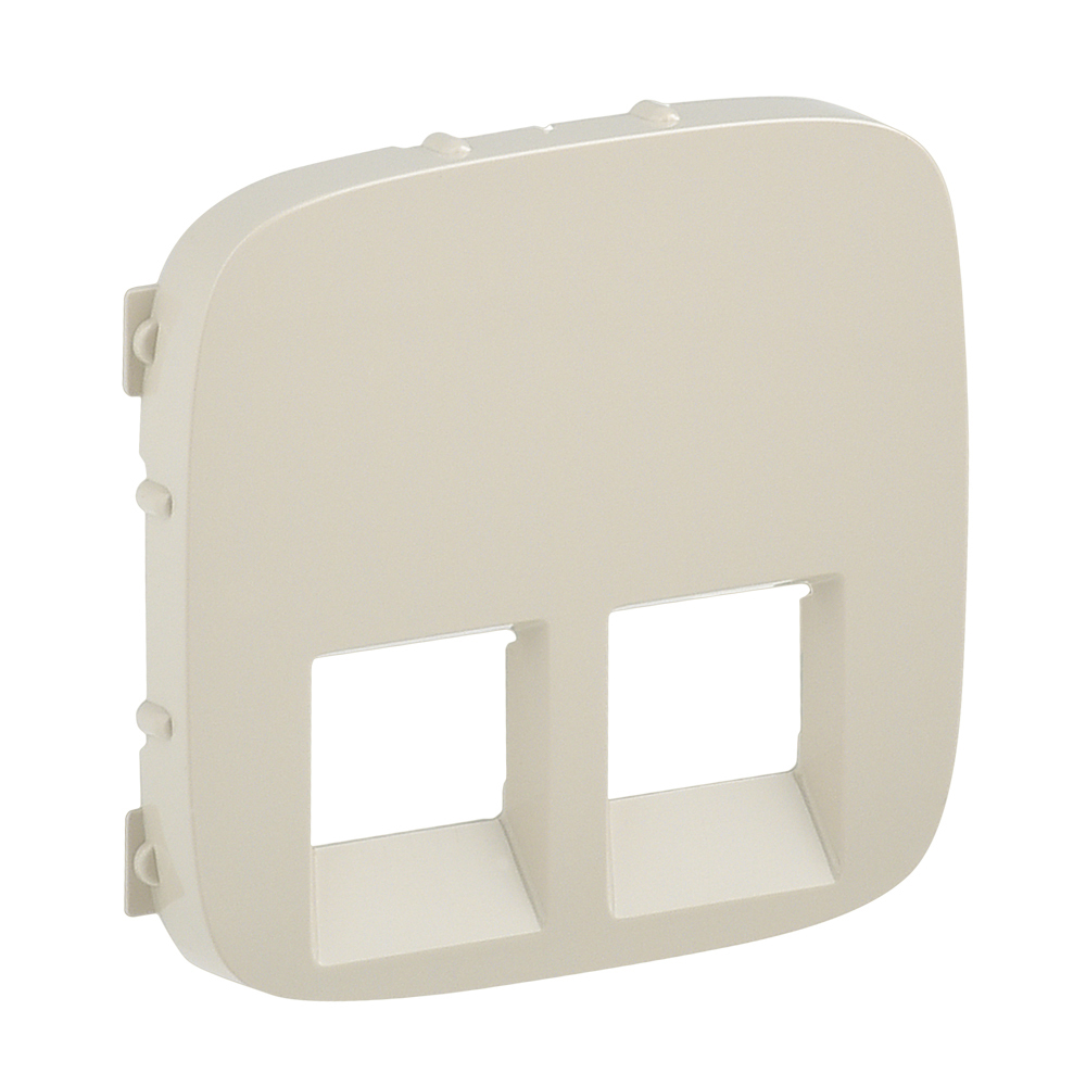LEGRAND 755426, Double RJ45/RJ11 Socket Cover Valena Allure, Ivory