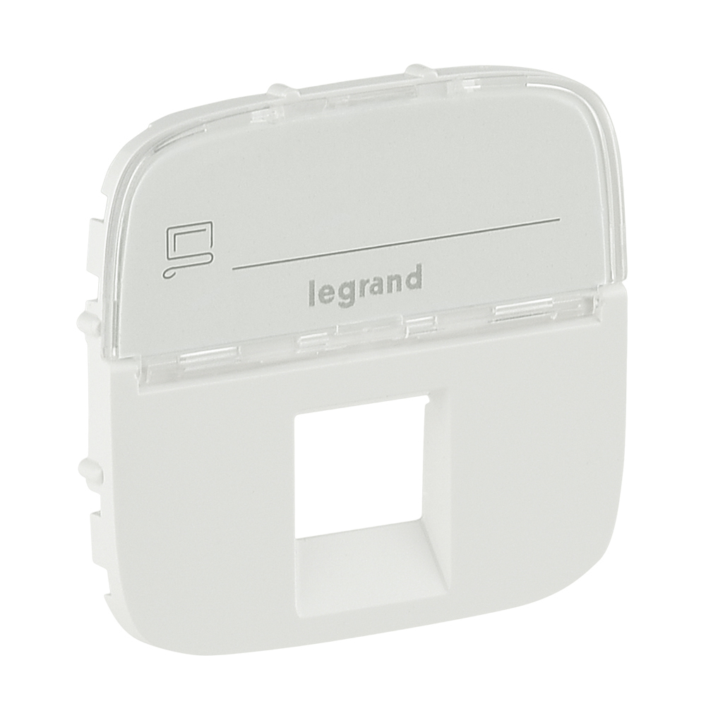 LEGRAND 755475, RJ45/RJ11/RJ12 Socket Cover With Label Holder Valena Allure, White