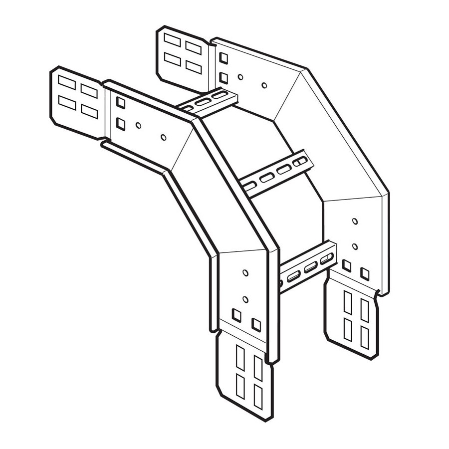LEGRAND EOR45090300G, Swifts Cable Ladder Extra Heavy Duty 450 mm 90° Outside Riser 300 mm Radius HDG