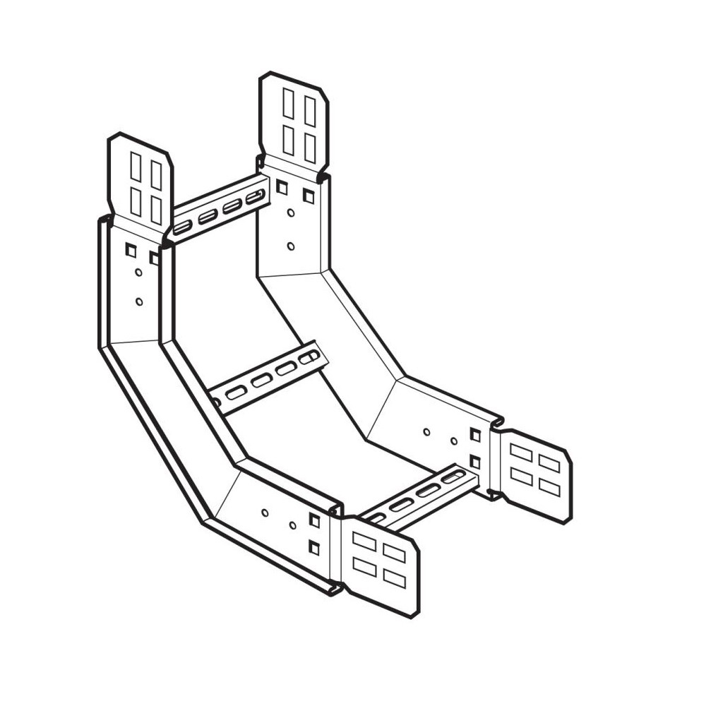 LEGRAND PIR60090300G, Swifts Cable Ladder Heavy Duty 600 mm 90° Inside Riser 300 mm Radius HDG