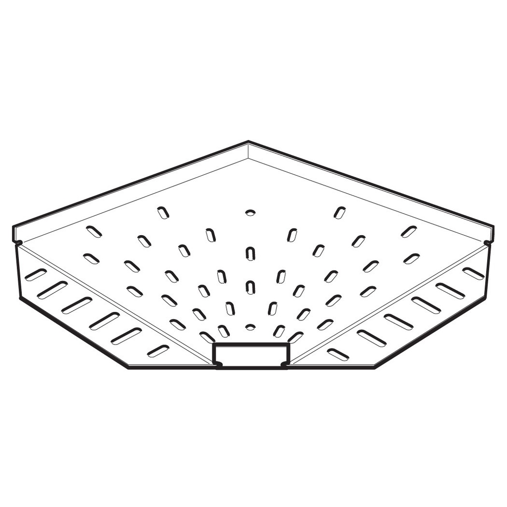 LEGRAND SSB100PG, Tavă de Cablu Swifts Ușor 100 mm, Cot Plat 90° PG