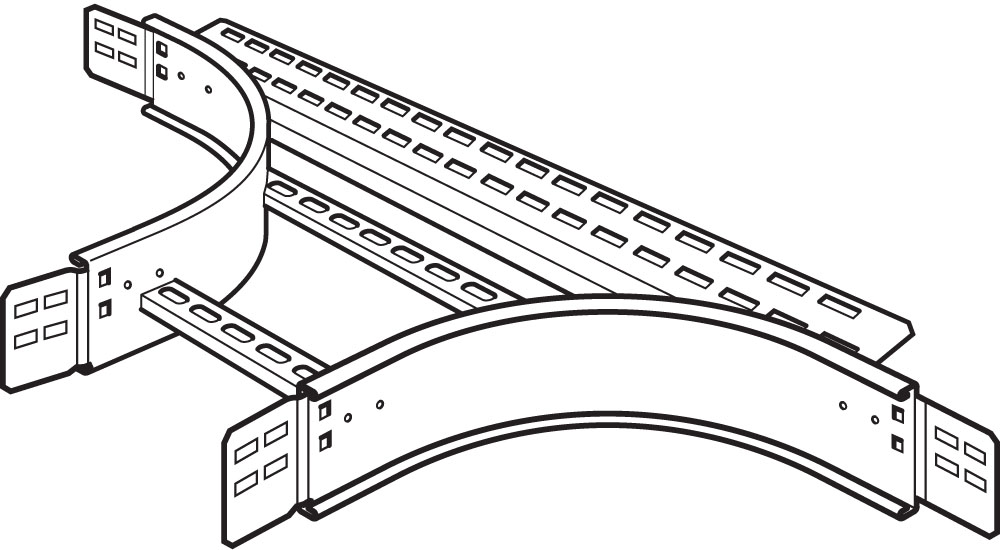 LEGRAND EB450300RG, Swifts Cable Ladder Extra Heavy Duty 450 mm Branch Piece 300 mm Radius HDG