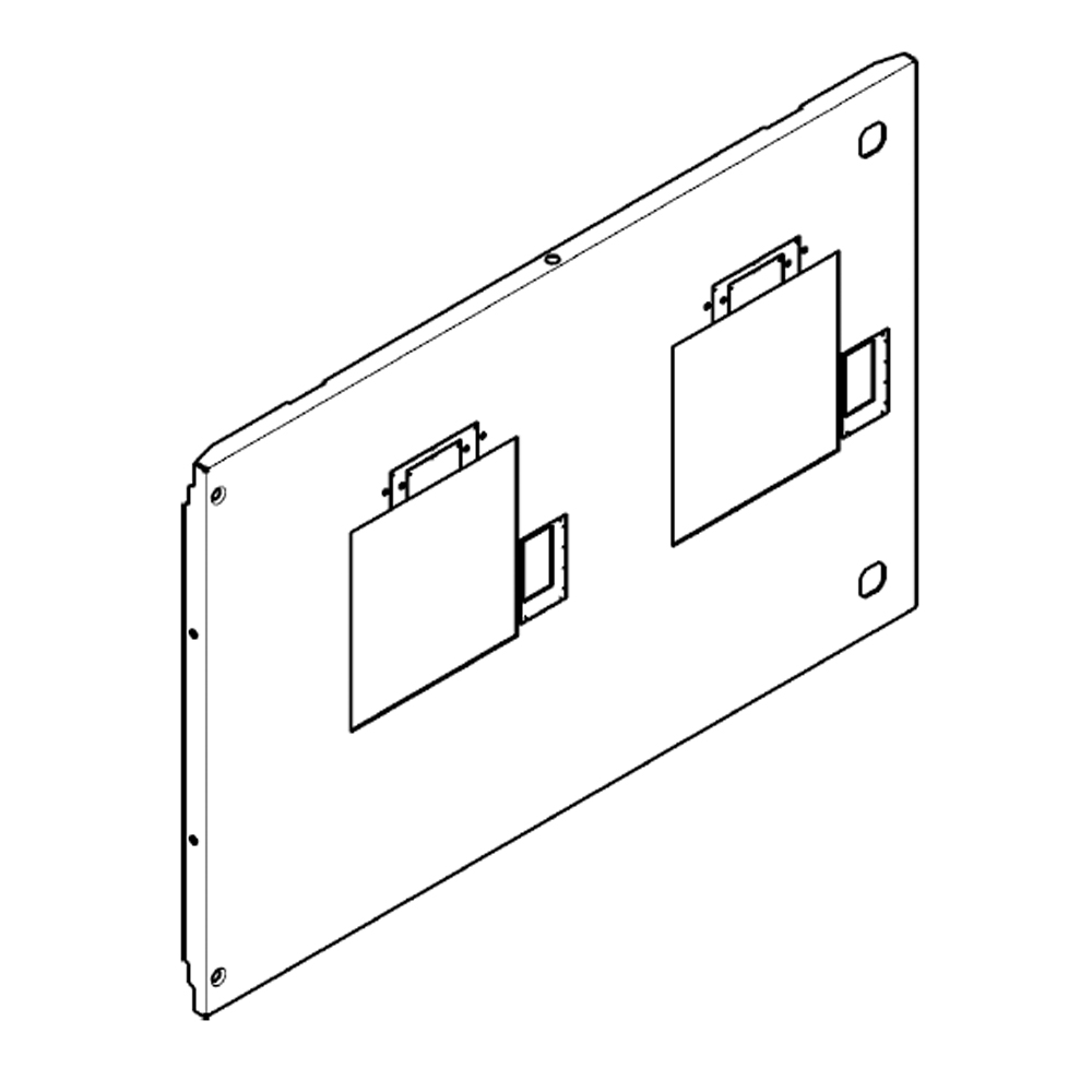 LEGRAND 021069, Placă frontală metalică XL³ 4000, pentru 2 invertoare de alimentare detașabile DPX³, cu mâner acționat de motor
