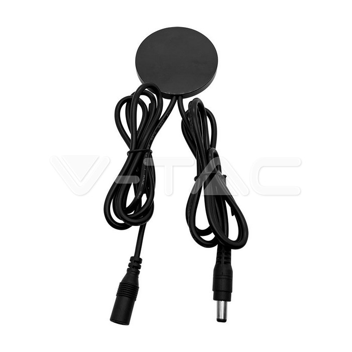 V-TAC 23466, Concealed Dimmable Switch for LED Strip, Black Body