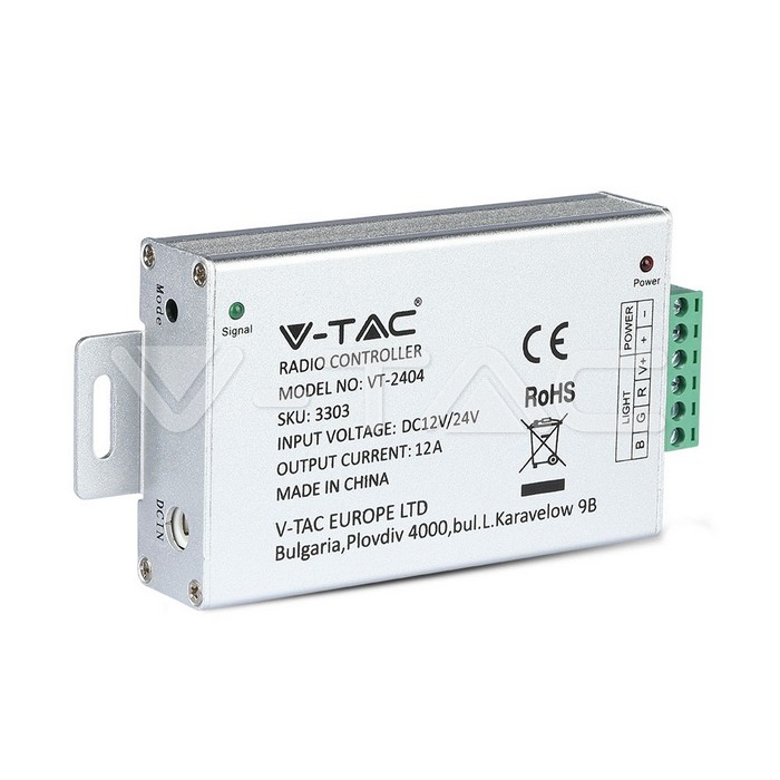V-TAC 3303, Modul de control RF cu telecomandă, 4 butoane
