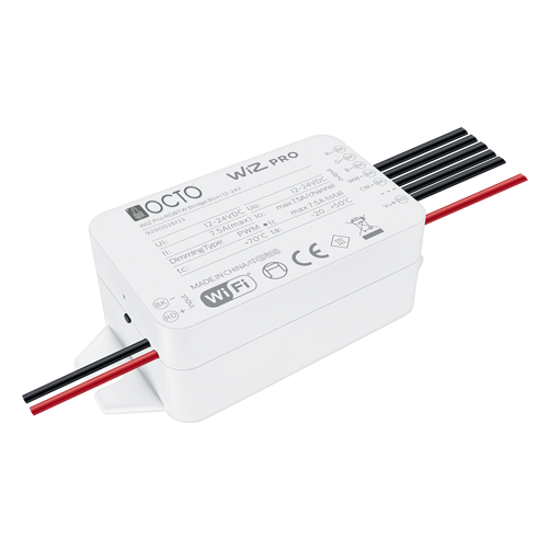 ANSELL AOCTOW/12-24V/RGBTW, Controler LED RGBTW conectat OCTO WiZ (12-24V)