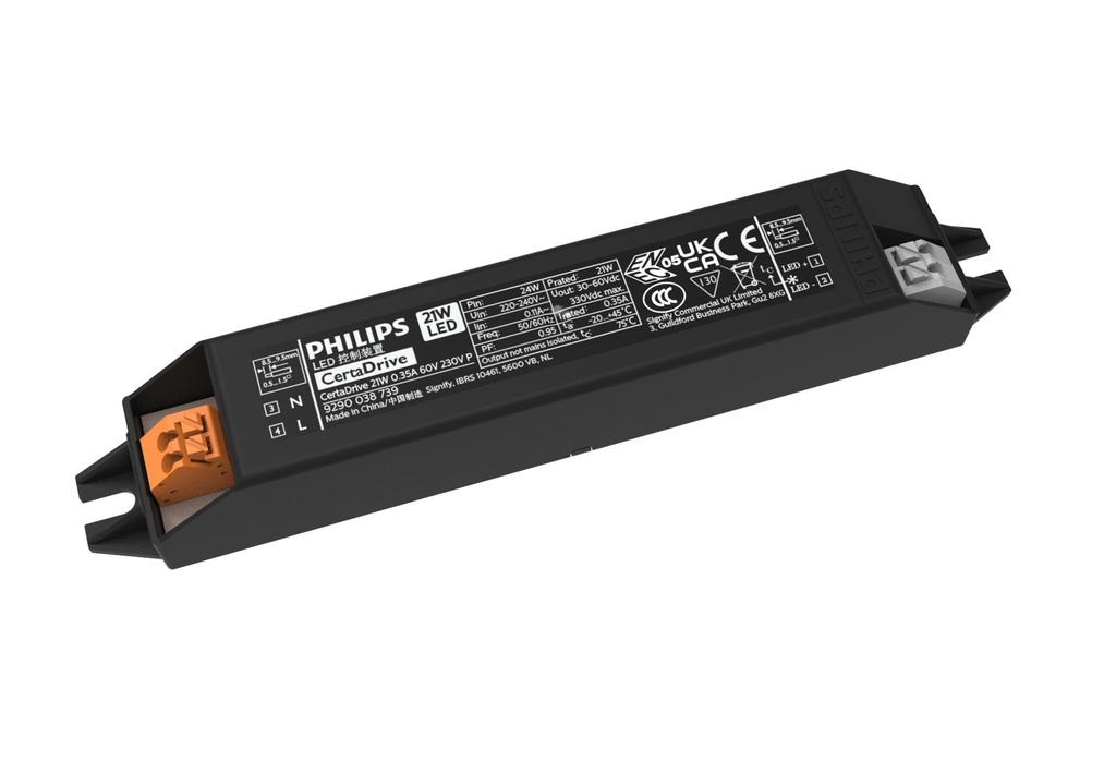 PHILIPS 929003873980, CertaDrive LED Driver 21W (0.35A, 60V, 230V)